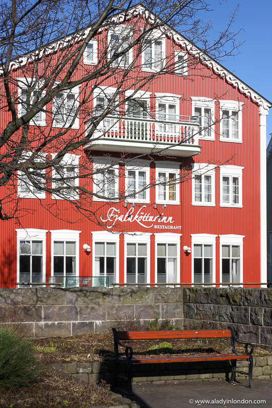 Red restaurant in Reykjavik, Iceland