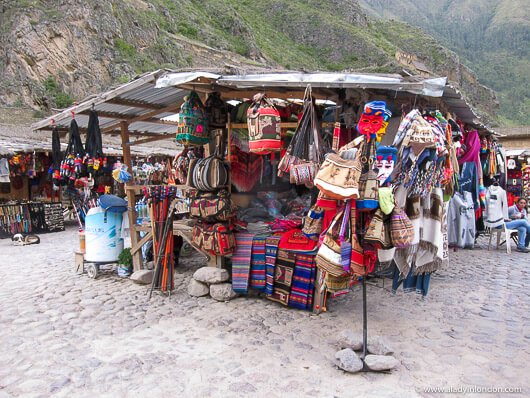 Market in Ollantaytambo in the Sacred Valley of the Incas in Peru