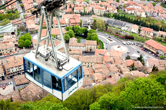 Cable car in San Marino