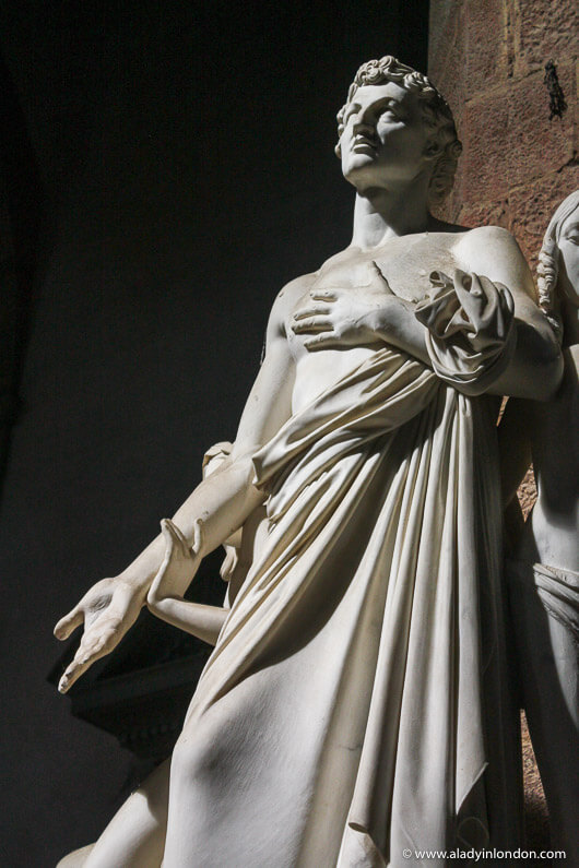 Sculpture in the Basilica di Santa Croce in Florence, Italy