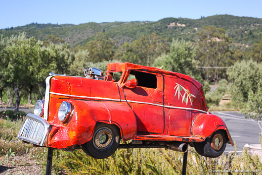Car Sculpture at B.R. Cohn Winery in Sonoma