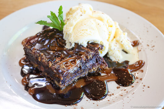 Brownie at Dock Cafe in Stillwater, Minnesota