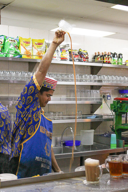 Man Pouring Teh Tarik in Kuala Lumpur