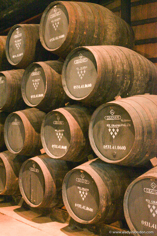 Port barrels in Vila Nova de Gaia, Portugal