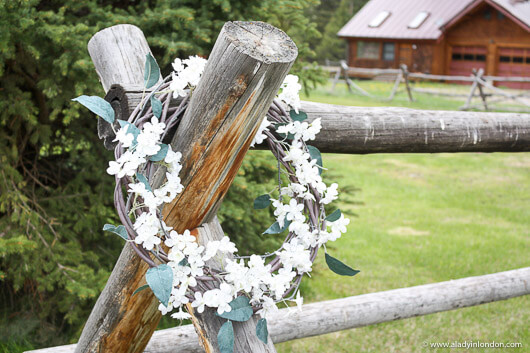 Wreath on a Fence in Big Sky, Montana