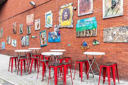 Tables and Street Art in Brixton, London