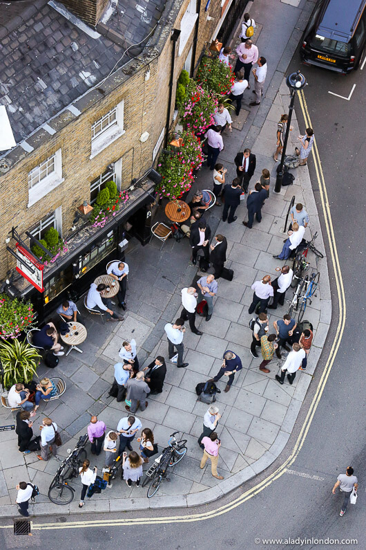 Aerial View of a pub in Victoria, London