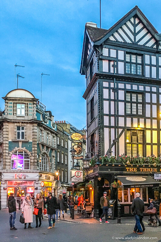 Soho, London at night