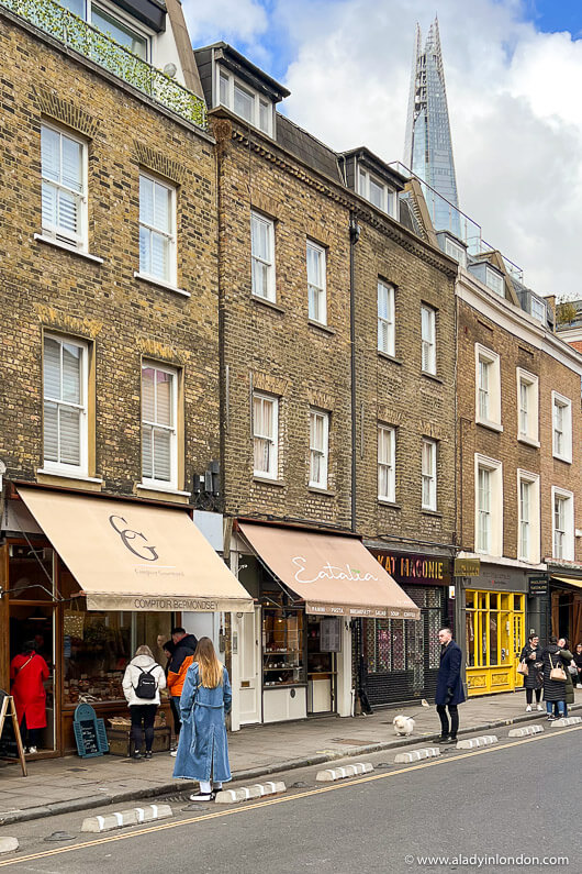 Bermondsey Street Shops in London