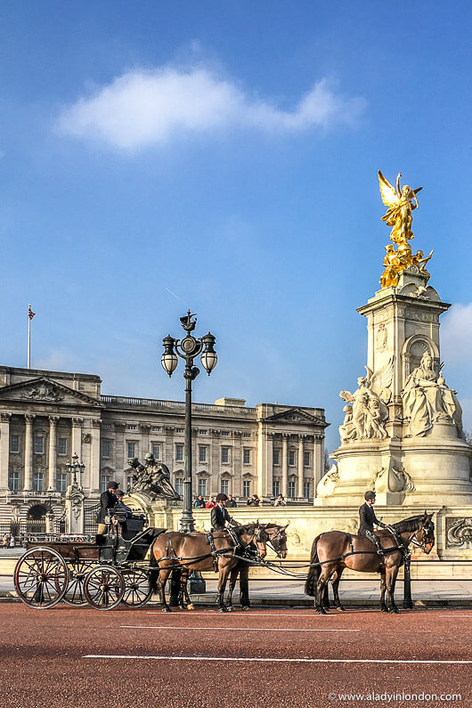 Carriage in front of Buckingham Palace