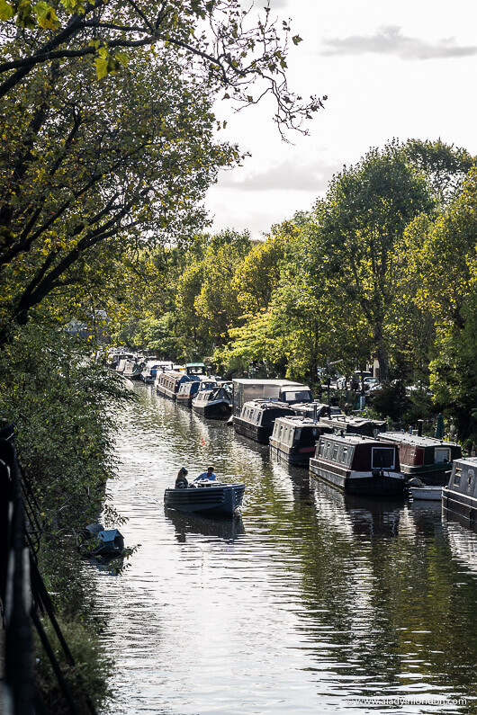 Boat on Regent's Canal in Little Venice