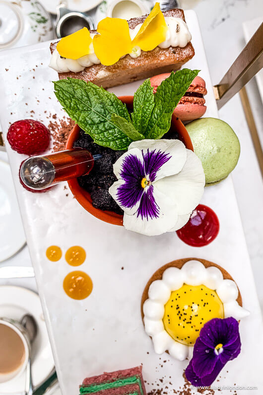 Afternoon tea flowers in London