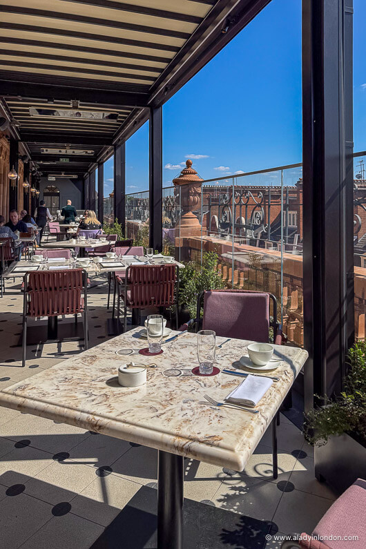 Harrods afternoon tea terrace