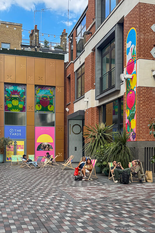 St Martins Courtyard deck chairs