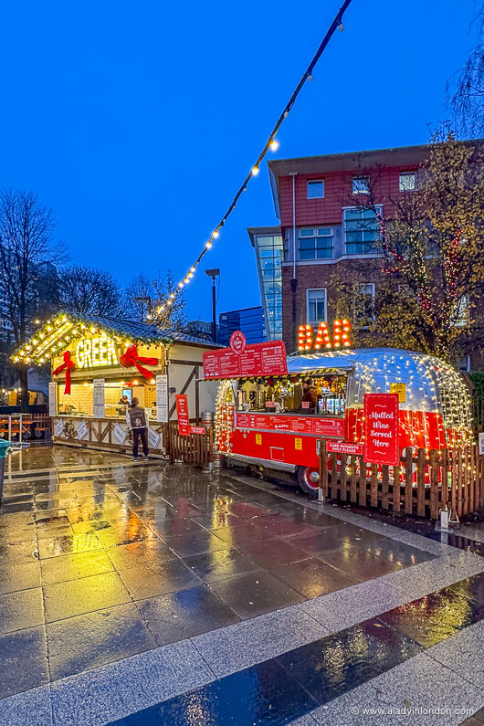 Manchester Christmas Market food stalls