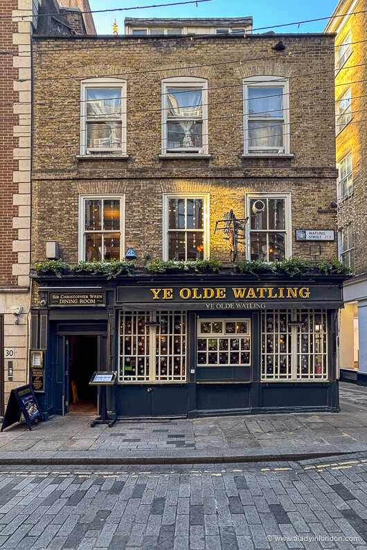 Pub facade in the City of London