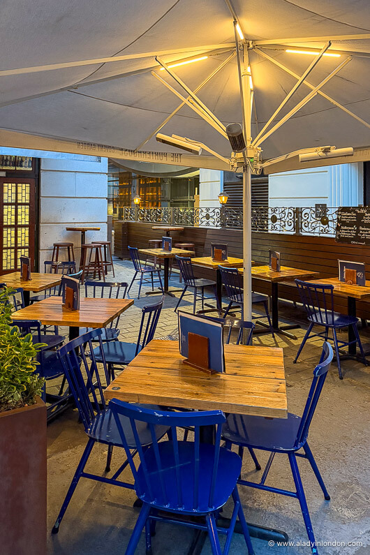 Covent Garden pub terrace