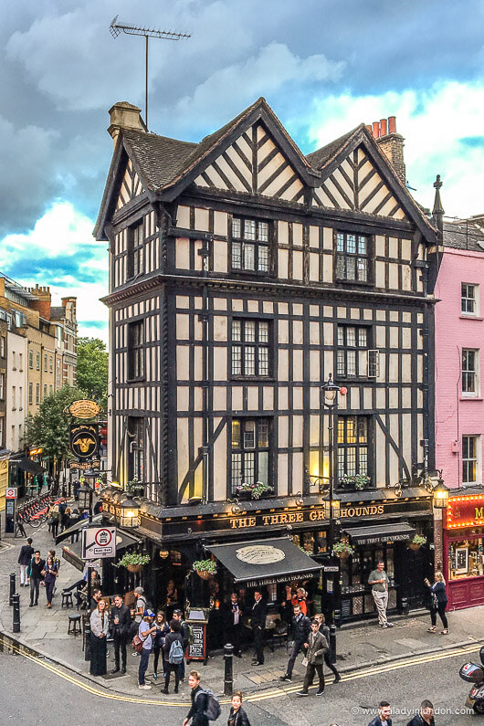View of a pub in London