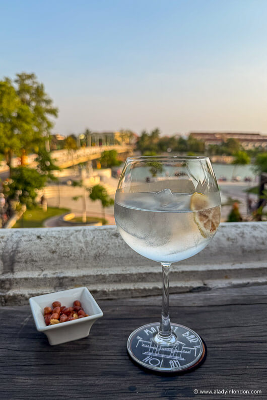 Cocktail with a view of the Thu Bon River